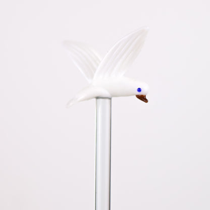 Vintage Hand Blown Glass Animal Cocktail Stirrers