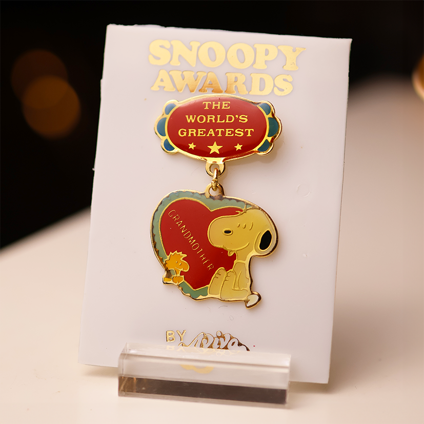 "World's Greatest Grandmother" Snoopy Award Enamel Pin