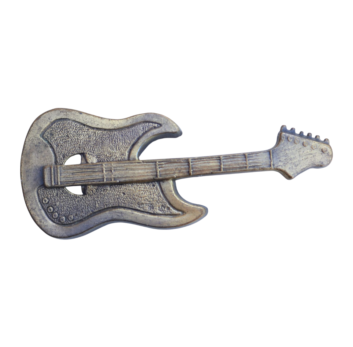 vintage brass electric guitar belt buckle