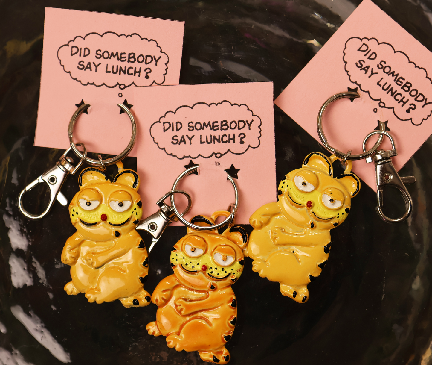 Deadstock Bootleg Garfield Keychain or Bag Charm