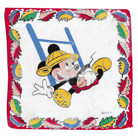 Vintage Mickey Mouse Football Game Handkerchief