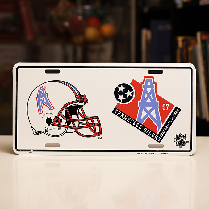 Tennessee Oilers Novelty License Plate