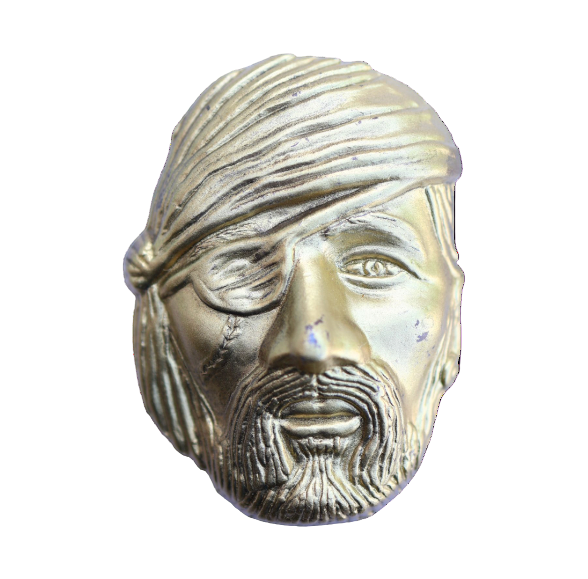 gold brass pirate belt buckle vintage deadstock