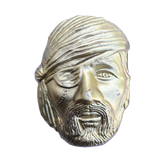 gold brass pirate belt buckle vintage deadstock