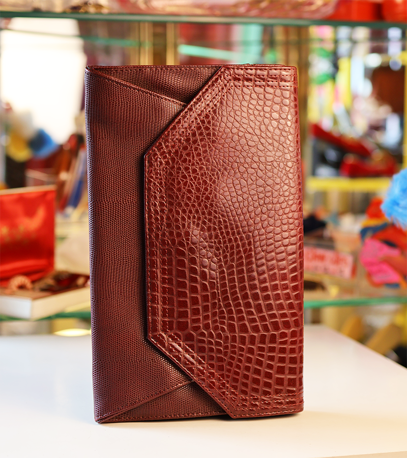 Deadstock Bueno California Red Leather Clutch