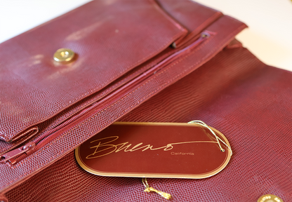 Deadstock Bueno California Red Leather Clutch