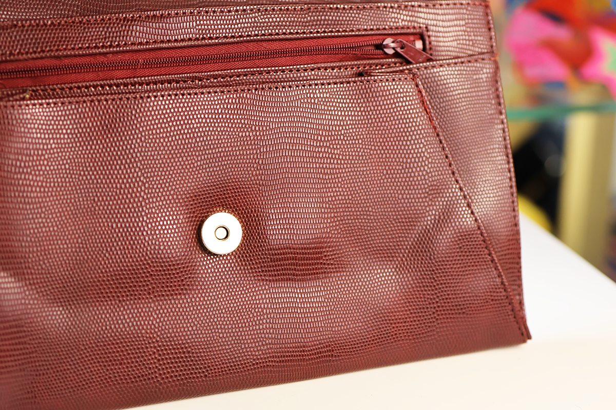 Deadstock Bueno California Red Leather Clutch