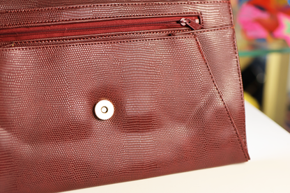 Deadstock Bueno California Red Leather Clutch