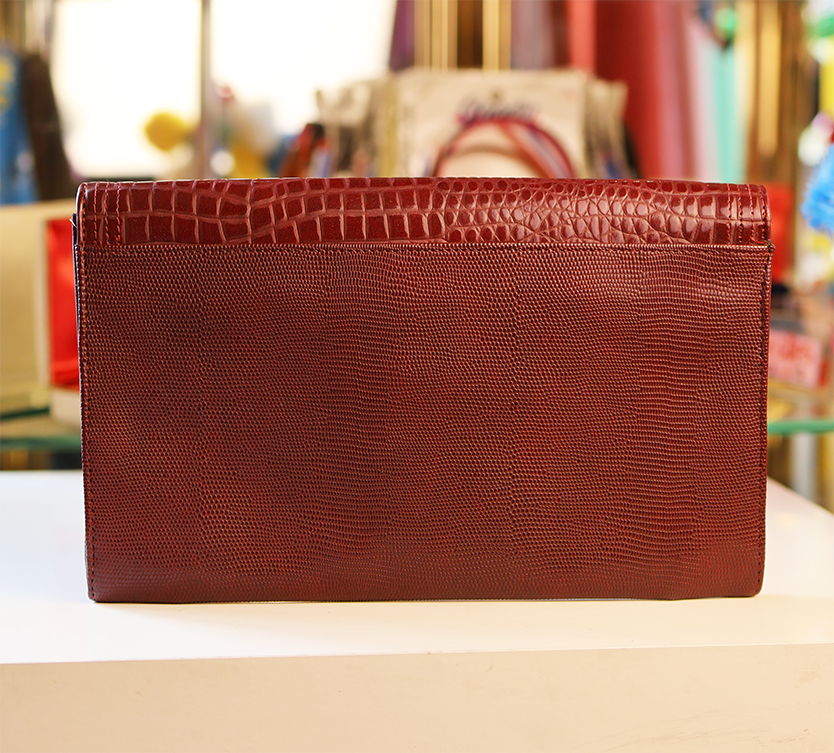 Deadstock Bueno California Red Leather Clutch