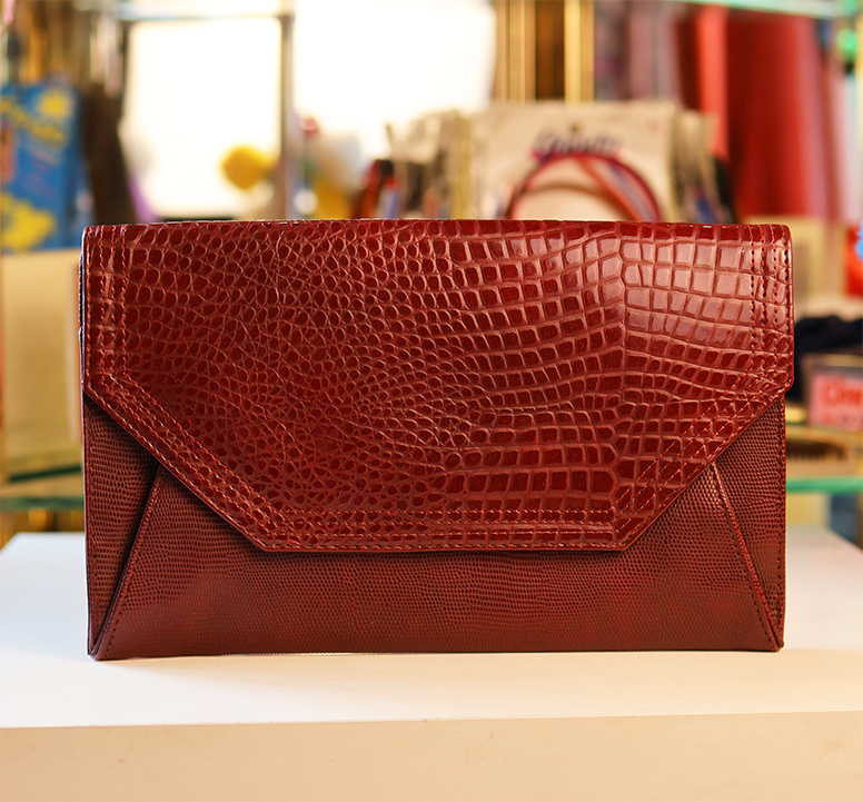 Deadstock Bueno California Red Leather Clutch