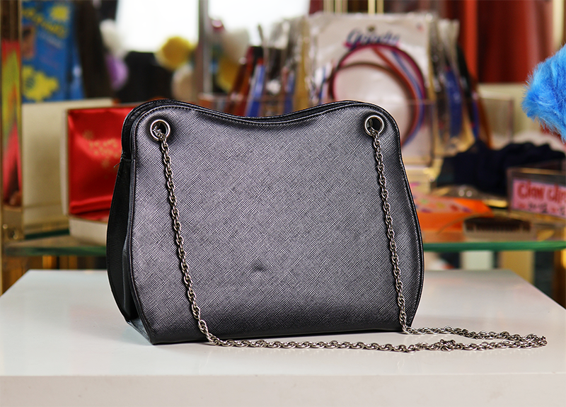 Vintage Saffiano Leather & Adjustable Chain Handbag by Theodor