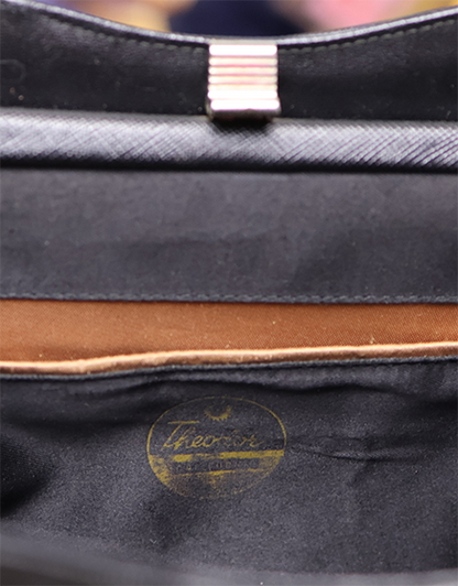 Vintage Saffiano Leather & Adjustable Chain Handbag by Theodor