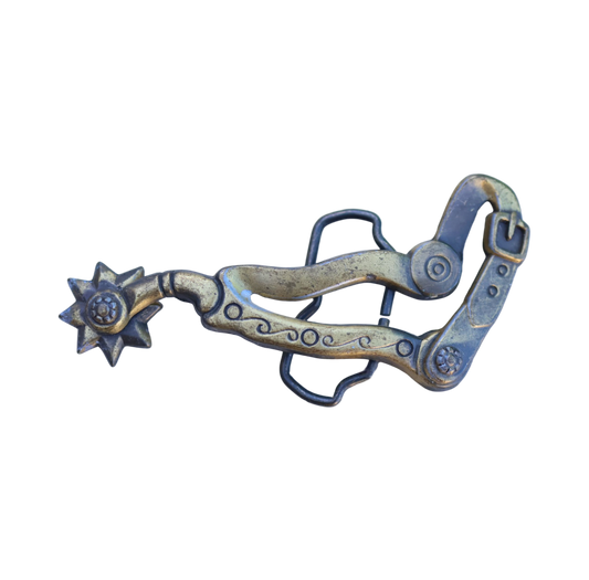 vintage brass spur belt buckle