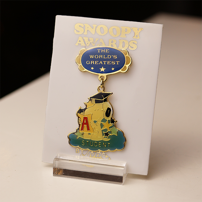 "World's Greatest Student" Snoopy Award Enamel Pin