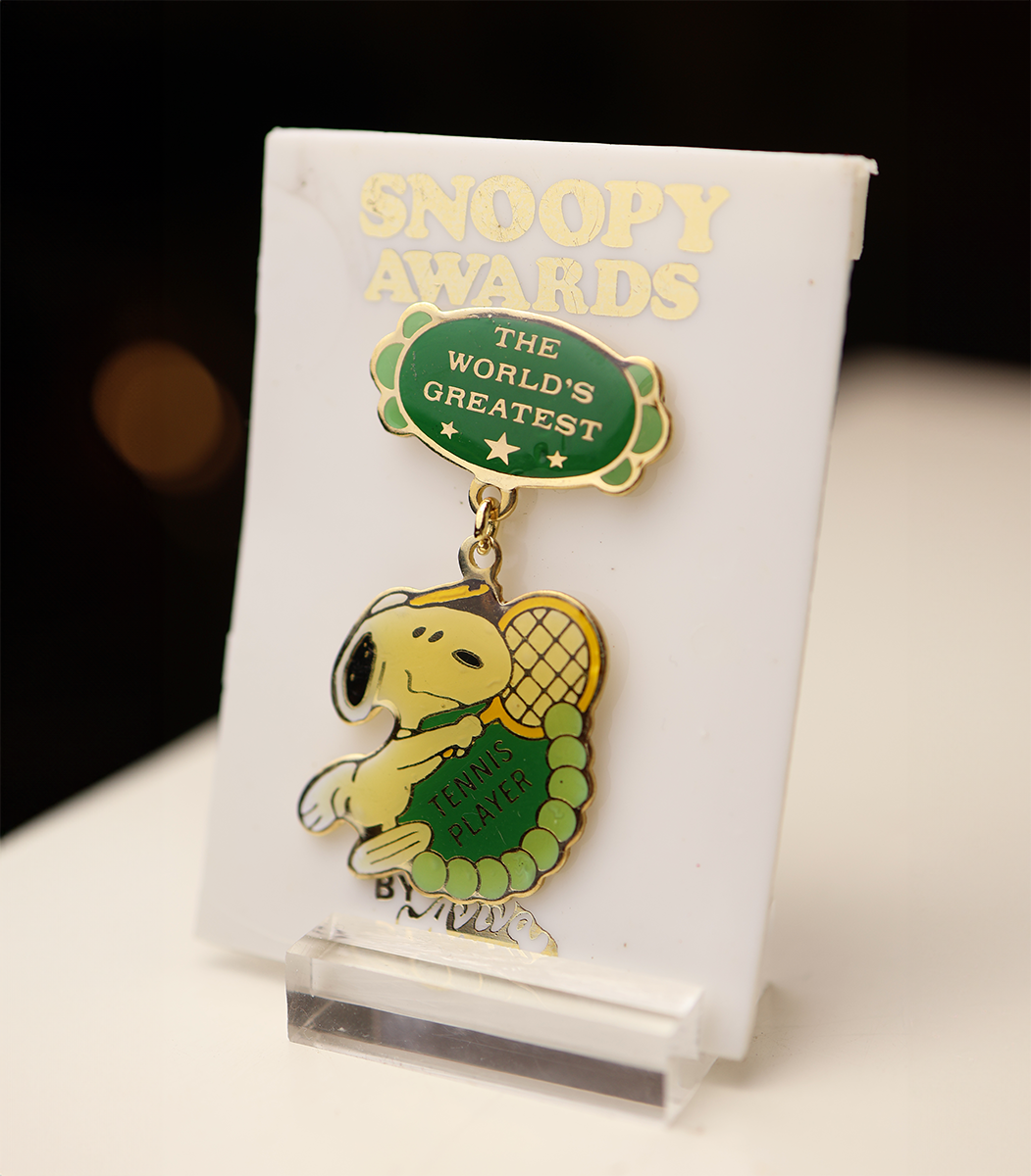 "World's Greatest Tennis Player" Snoopy Award Enamel Pin