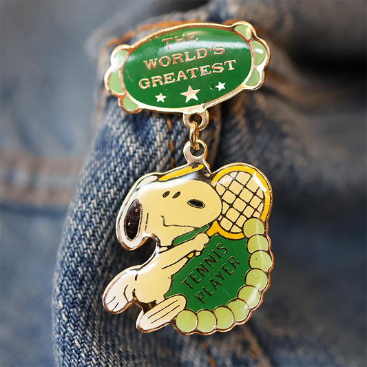 "World's Greatest Tennis Player" Snoopy Award Enamel Pin