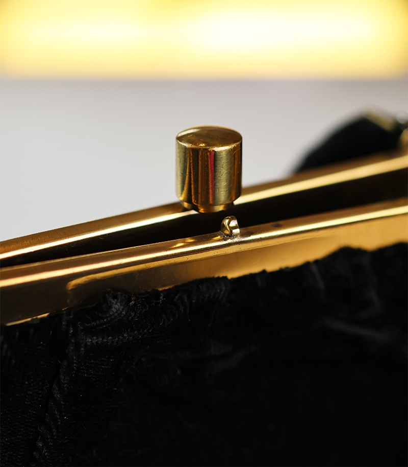 Vintage Mid-Century Mini Velvet Handbag