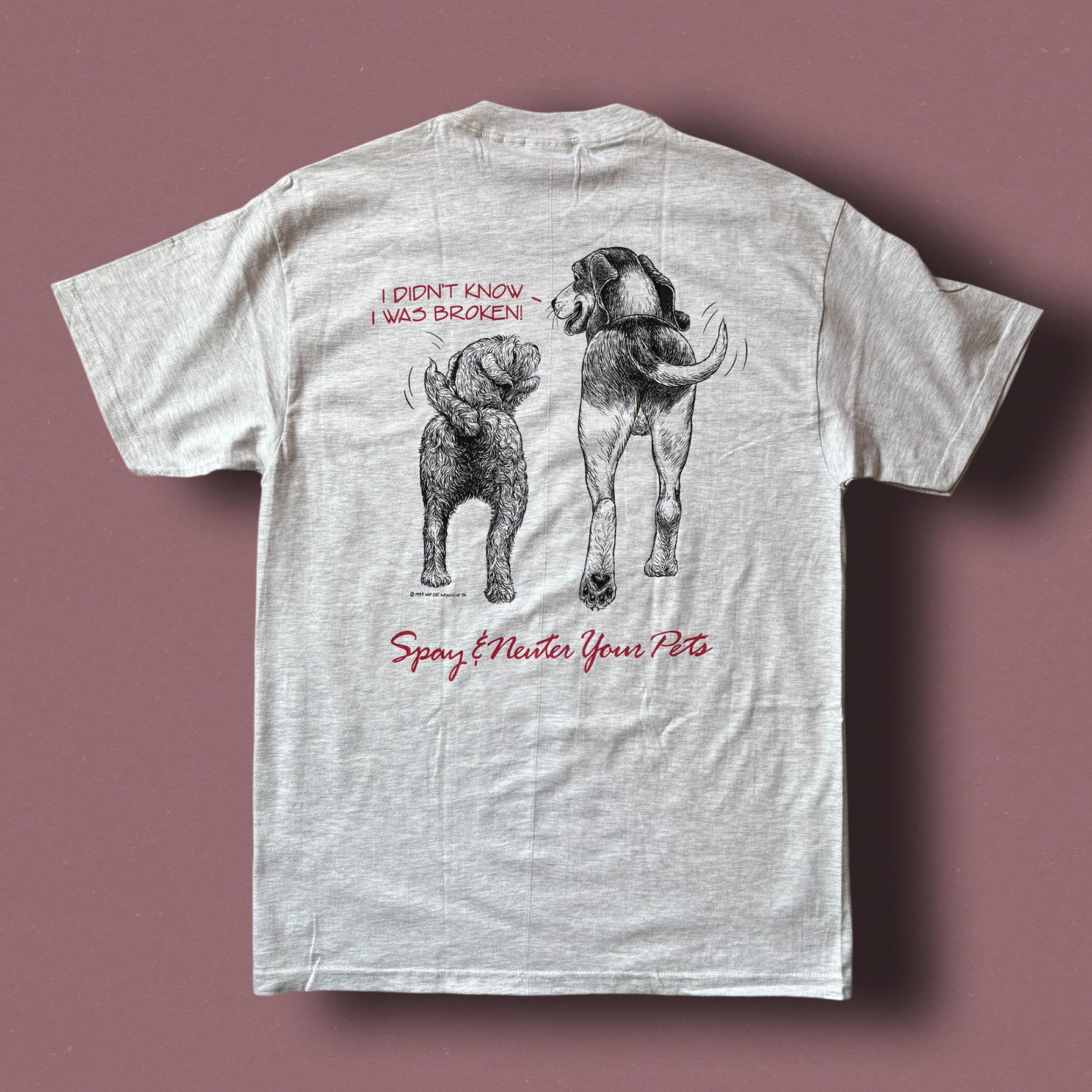 Vintage Dog T Shirt Back Spay and Neuter