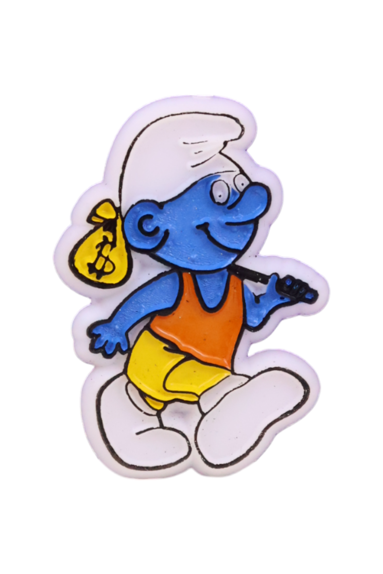 Vintage bootleg smurf pin brooch