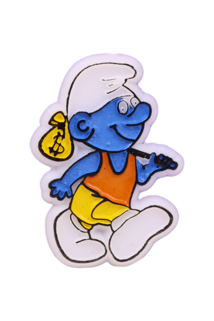 Vintage bootleg smurf pin brooch