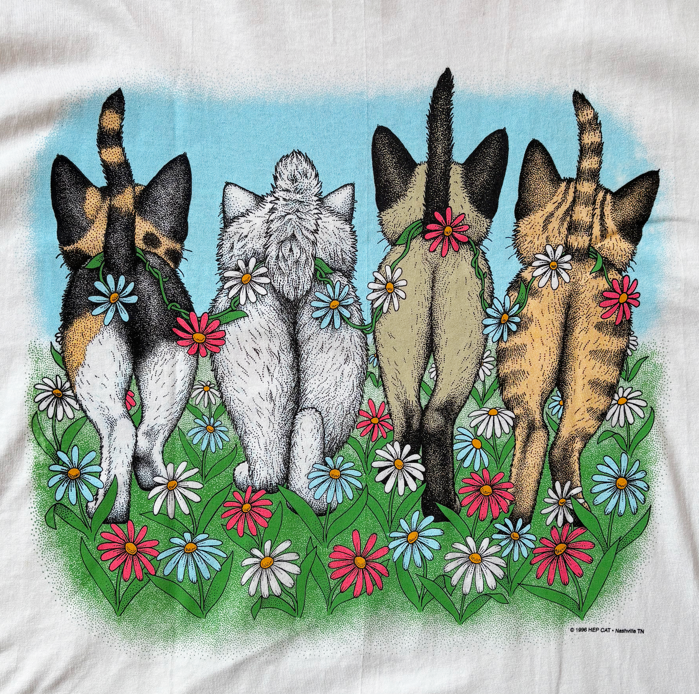 Vintage Cat Lover Graphic T-Shirt - "Kittens Coming and Going" - Spring Funny Cat Tee